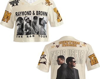 Usher Chris Brown Concert Shirt, Personalized Name R&B Crop Top Jersey