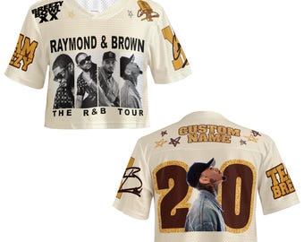 Custom Chris Brown Usher Jersey Crop Top, Personalized R&B Fan Gift