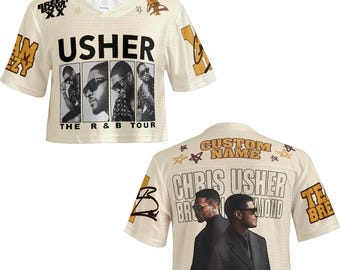 Customized Name R&B Legends Crop Top Jersey, Chris Brown Usher Fan Jersey Outfit