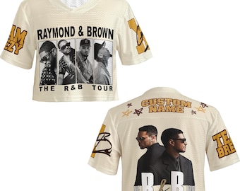 Custom R&B Fan Jersey, Chris Brown Usher Crop Top, Music Concert Gear