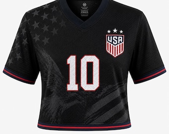 Gameday Essential USA Mesh Crop Top Jersey, 2026 Soccer Fan Top