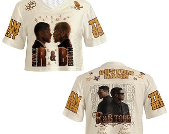 Personalized Chris Brown Usher Crop Top Jersey, Concert Outfit