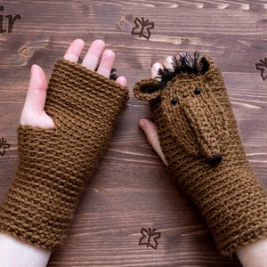Tapir Fingerless Gloves Handmade Free Shipping Worldwide image 2
