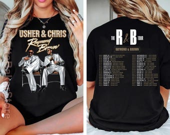 Chris Brown and Usher R&B Tour 2026 Shirt | Concert Tee, Vintage Poster Design