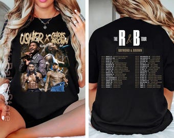Comfort Colors Chris Brown and Usher R&B Tour 2026 Shirt | Concert Tee, Vintage Poster Design