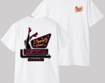 Treaty Oak Revival Neon Sign Graphic Tee – Retro Motel Style Shirt