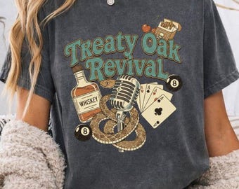 Treaty Oak Revival Graphic Tee, Country Music Western Cowboy Shirt