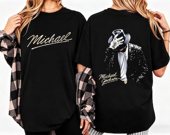 2 Sided Michael Jackson Vintage Shirt, Jackson Tee, Youth Tee, Sweatshirt