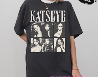 Katseye Pink Portrait Shirt, Custom Vintage Washed Tee, Music Lover Gift