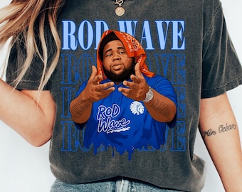 Rod Wave Graphic T-Shirt: Vintage Comfort Colors Style Concert Tee, Don't Look Down Tour Concert T-Shirt