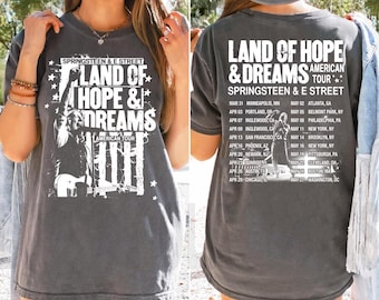 2 Sided Bruce Springsteen Land of Hope And Dreams Shirt, Tshirt, Tee, Sweatshirt
