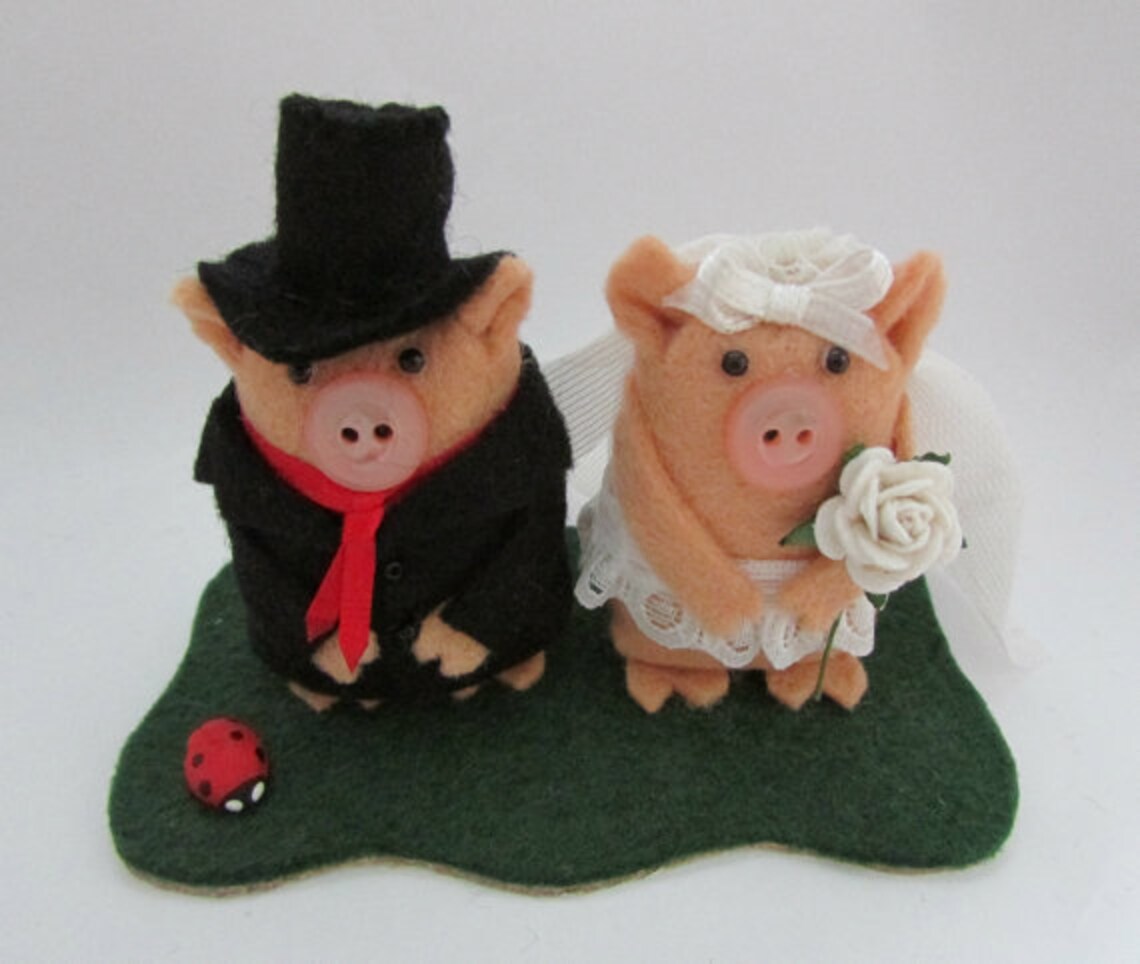 Hochzeit Schweine Schwein Hochzeitstorte Topper Braut und Etsy