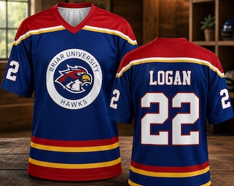 Custom Briar University Hawks Hockey Jersey, John Logan Hockey Romance Shirt, Off Campus Bookish Apparel, Garrett Graham, Laurentis, Tucker
