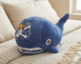 Laboon Whale Plush Toy – Cute Anime Whale Stuffed Animal, Kawaii Ocean Plushie, Manga Fan Gift, Soft Cuddly Collectible