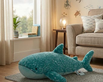 Jellycat Gobfrey Whale Shark 40cm , Ocean Stuffed Animal | Soft Shark Plushie Toy | Baby Shower Gift
