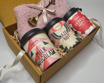 Cozy Gift Box for Her – Hot Chocolate Socks Spoon | Just Because Gift Canada
