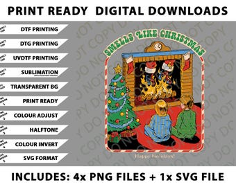 Smells Like Christmas Png Bundle, Digital Downloads