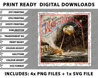 War Of The Worlds - Thunderchild . Png Bundle, SVG Files, Digital Downloads