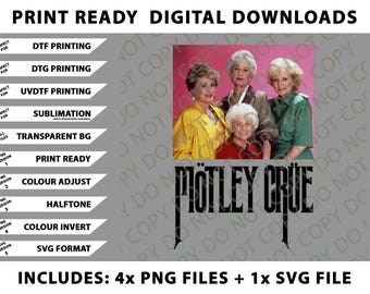 Golden Girls Girls Girls Classic Png Bundle, SVG Files, Digital Downloads