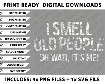 I Smell Old People Oh Wait It'S Me Retirement Png Bundle, Digital Downloads