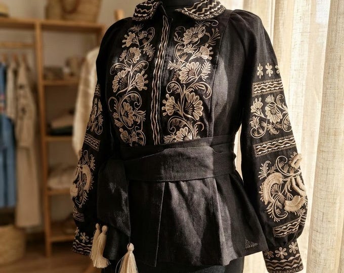 Ukrainian vyshyvanka is a traditional shirt decorated with embroidery a symbol of Ukraine's cultural identity.