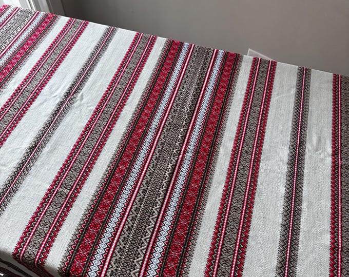 Ukrainian Embroidered Folk Tablecloth