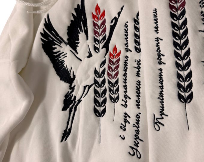 Hoodie with embroidery Ukrainian hoodie