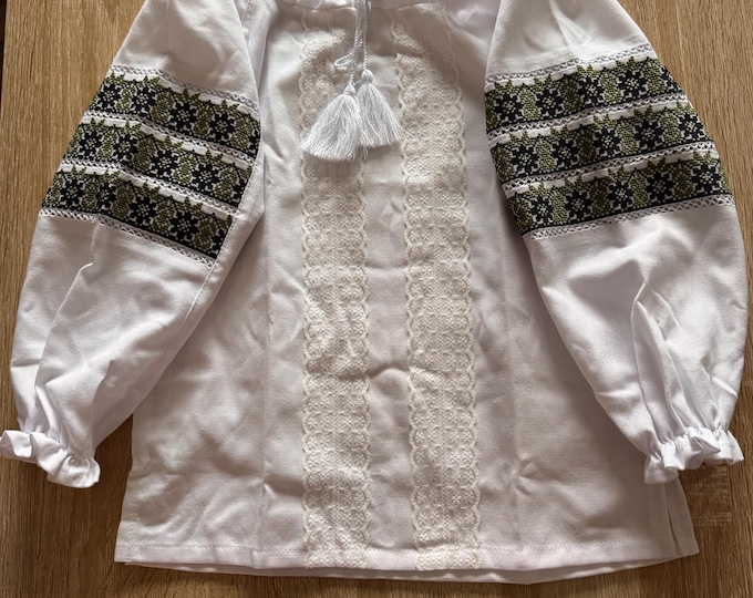 Ukrainian Embroidered Linen Blouse