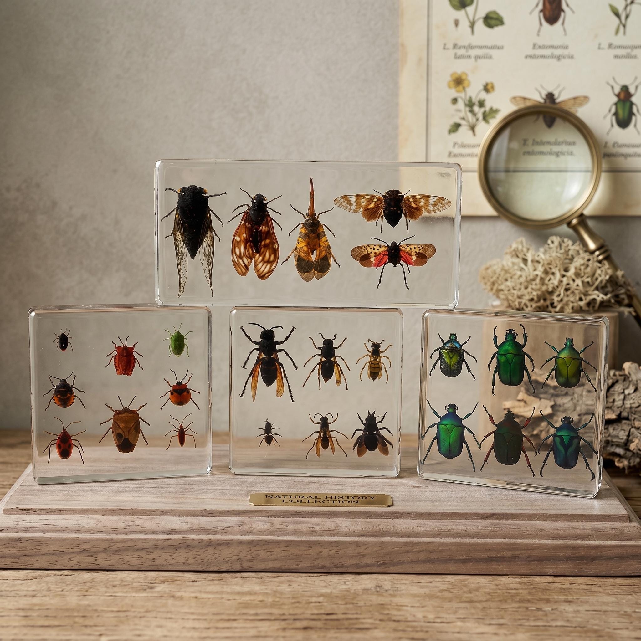 美麗　ツチバチ　ペア　ペレン島　標本 BUG BUGS-DESIGN | /オオツチバチ STONE 標本
