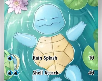 Schiggy – Pokémon-Fanart-Karte (handgefertigt)