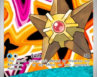 Staryu – Pokémon-Fanart-Karte (handgefertigt)