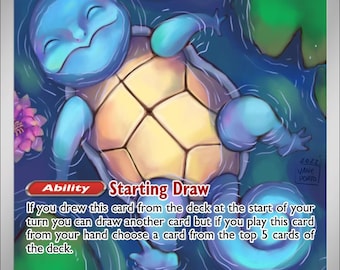 Schiggy – Pokémon-Fanart-Karte (handgefertigt)