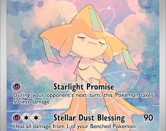 Jirachi – Pokémon-Fanart-Karte (handgefertigt)