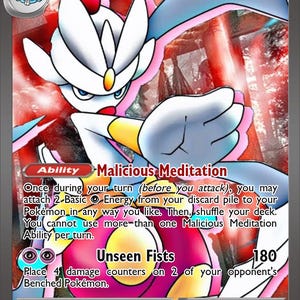 pokemon mega medicham card - ex 161/142 - Stellar Crown Attack 2 Medicham V (Alternate Full Art)