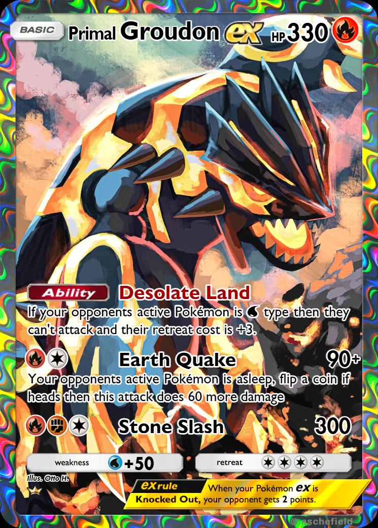 pokemon card mega primal groudon ex Error From A Pack I Found In My Room : r/PokemonTCG discard an Energy attached to your opponents Active Pokemon Primal Groudon ex card Pokemon