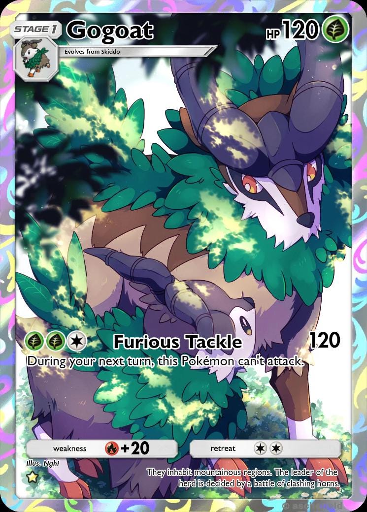 pokemon gogoat card If heads Gogoat Reverse - Scarlet &