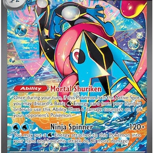 Mega Greninja EX 116/086 - Proxy - Pokemon Custom Fan Art Handmade Card
