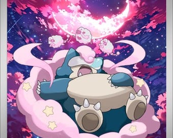 Relaxo - Pokémon-Fanart-Karte (handgefertigt)