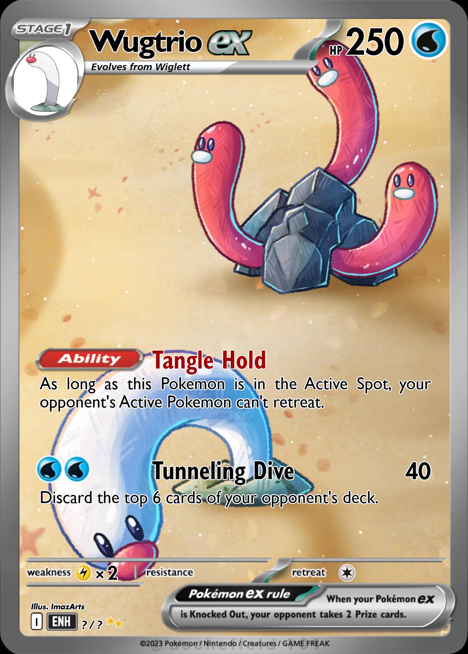 wugtrio ex pokemon card 2024 Scarlet and Violet Temporal Forces #060 HOLO RR Mint the Defending Pokmon cant retreat.) Wugtrio EX 087/071 Textured Holo
