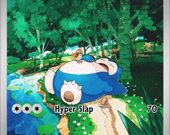 Relaxo - Pokémon-Fanart-Karte (handgefertigt)
