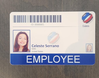 Custom printed ID cards| Plastic PVC fully customizable (3.4x2.125in)