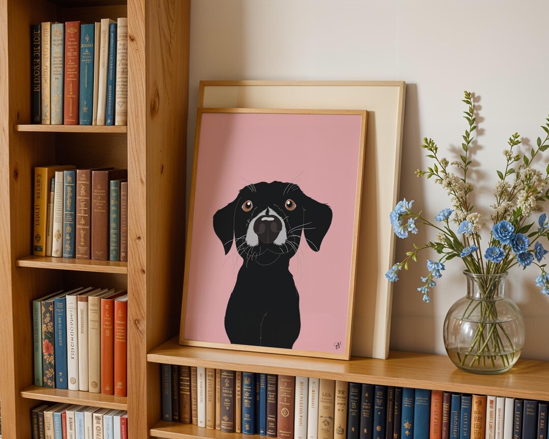 Personalized Dog Portrait Art, Custom Pet Illustration (digital ...