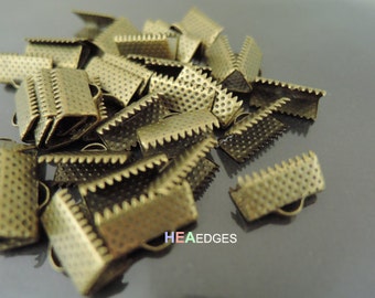 Trouver - 20 pcs Antique Brass ton pince plier plus fin sertissages (13mm ou 0,5 pouces)