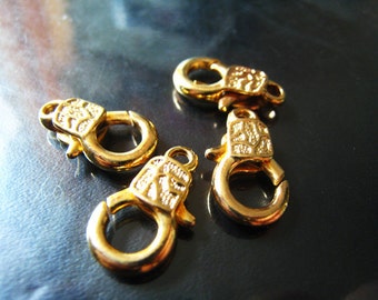 Finding - 4 pc Gold Free Clasps 18mm x 10mm 3mm hole