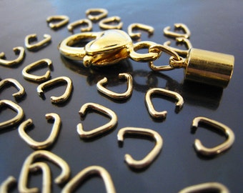 Open Jump Ring - 20pcs Finding Gold Triangle Shape Open Jump Rings Connectors 7mm x 6mm