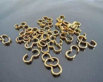 Finding - 10 pcs Large Gold Connector Open Jump Rings 13mm x 7mm x 2mm