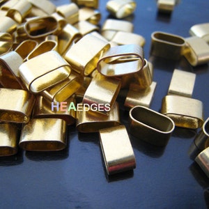 Finding 6 pcs Gold Flat Head with Round Edge Rectangular Tubes 9mm x 5mm x 4mm Inside 8mm x 3mm Hole image 3