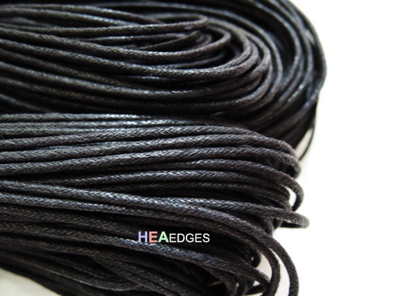 Cord, Cotton Wax 1.5mm - Black Cord, Cotton Wax 1.5mm - Black