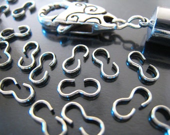 Open Jump Rings - 20pcs Finding Silver Open Jump Ring Connectors 9mm x  4mm x 1mm