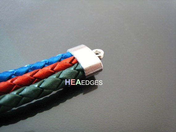 4pcs Silver End Caps Findings Large Flat Leather Cord Ends - Etsy